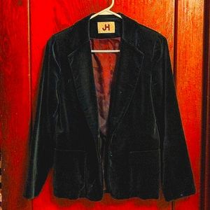 Vintage 70s hunter green velvet Blazer size medium